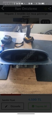 Renault Megane 3 teyp gösterge paneli