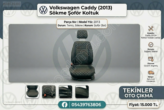 Caddy 2013 şöför koltuğu