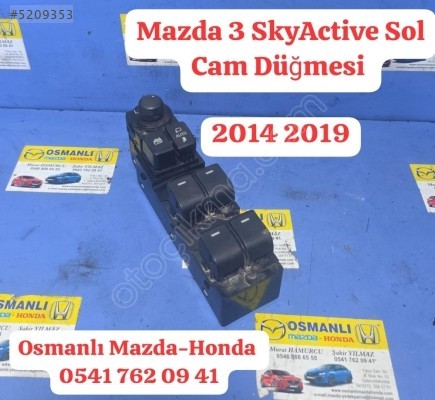 Mazda 3 SkyActive Sol Cam Düğmesi   2014 2019