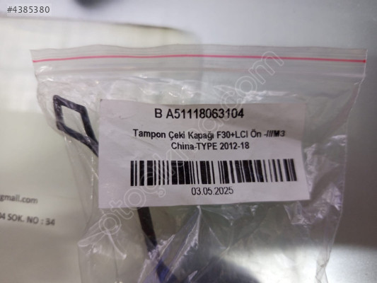 A51118063104 3 SERİSİ ÇEKİ KAPAĞI