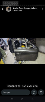 Peugeot 301 sağ ön kapı sıfır