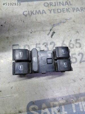 ÇIKMA VW GOLF 5 6 JETTA 5 SOL ÖN DÖRTLÜ CAM DÜĞMESİ 1K4959857B