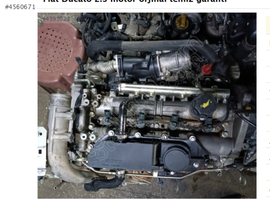 fiat ducato sandık motor garantili