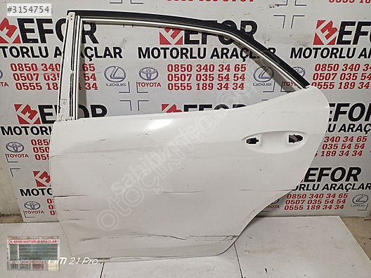 TOYOTA COROLLA SOL ARKA KAPI ÇIKMA ORİJİNAL PARÇA 2013-2018