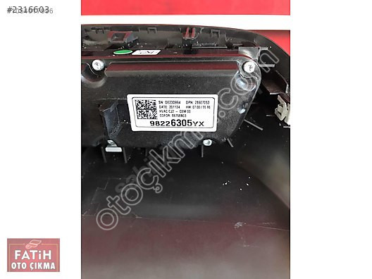 OPEL CROSSLAND X KLİMA KONTROL PANELİ 98226305YX