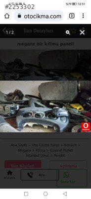 Renault Megane 1 kilima kontrol paneli