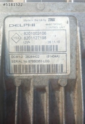 Renault Symbol 1.5 motor beyni 2011