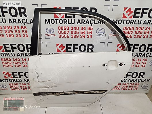TOYOTA COROLLA SOL ARKA KAPI ÇIKMA ORİJİNAL PARÇA 2002-2007