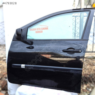 Renault Clio 3 sol ön kapı siyah dolu hatasız