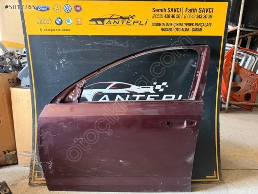 SKODA OCTAVİA SOL ÖN KAPI 2013-2019 ÇIKMA ORİJİNAL