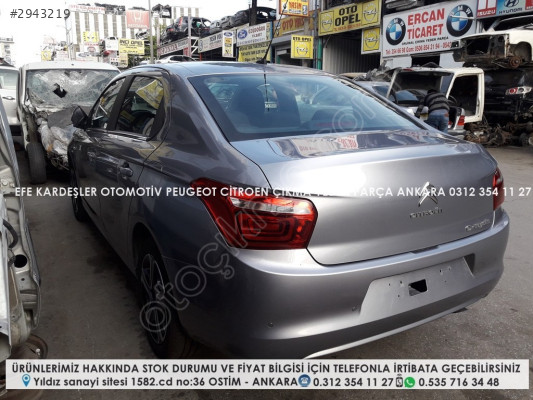 citroen c-elysee çıkma tavan arka panel ve çamurluklar