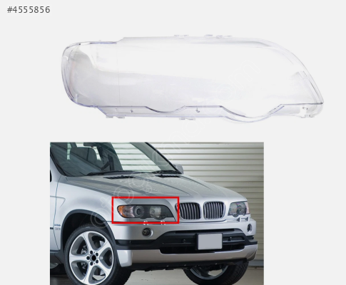 BMW X5 E53 SIFIR SAĞ FAR CAMI 1999-2003