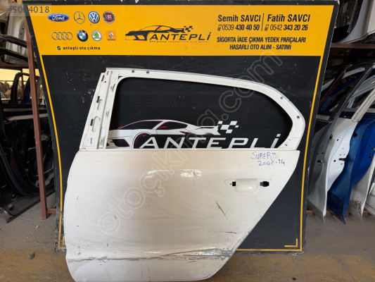 SKODA SUPERB SOL ARKA KAPI 2008-2014 ÇIKMA ORİJİNAL